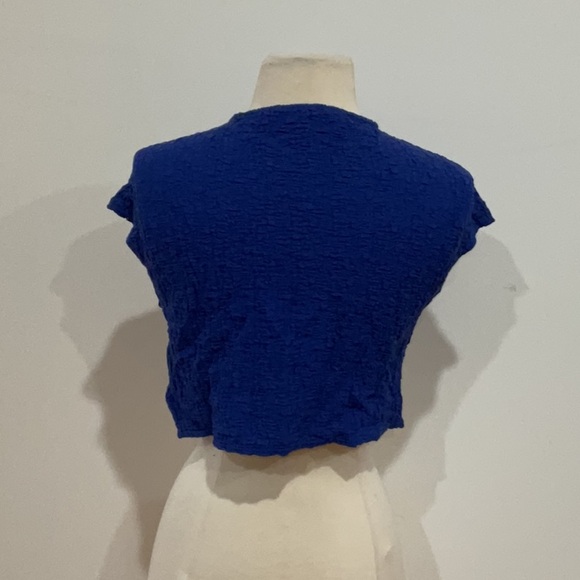 L'Academie Farah Crop Top in Clasdic Blue, Size M - Picture 10 of 10